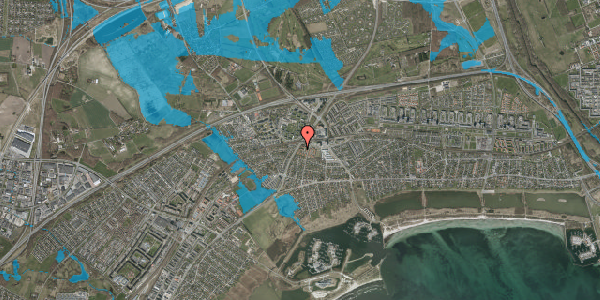 Oversvømmelsesrisiko fra vandløb på Højstrupparken 47, st. mf, 2665 Vallensbæk Strand