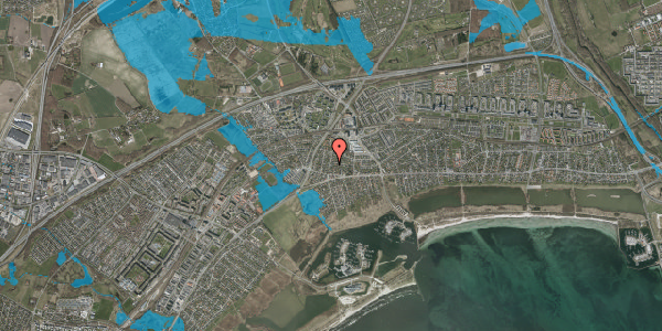Oversvømmelsesrisiko fra vandløb på Højstrupvej 10, 2665 Vallensbæk Strand