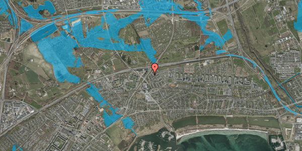 Oversvømmelsesrisiko fra vandløb på Kløverbo 9, 2665 Vallensbæk Strand