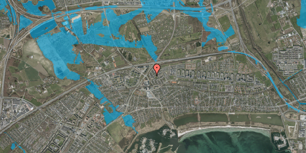 Oversvømmelsesrisiko fra vandløb på Kløverbo 38, 2665 Vallensbæk Strand