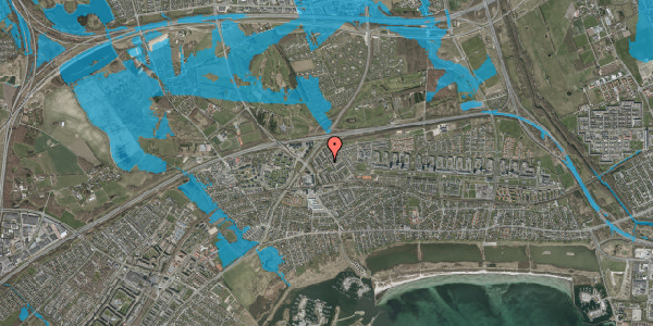 Oversvømmelsesrisiko fra vandløb på Kløverbo 45, 2665 Vallensbæk Strand