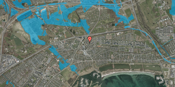 Oversvømmelsesrisiko fra vandløb på Kløverbo 46, 2665 Vallensbæk Strand