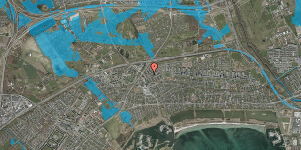 Oversvømmelsesrisiko fra vandløb på Kløverbo 50, 2665 Vallensbæk Strand