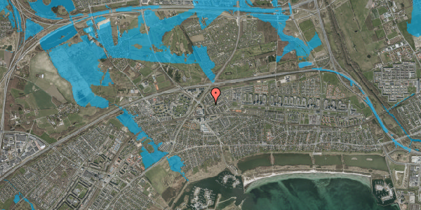 Oversvømmelsesrisiko fra vandløb på Kløverbo 54, 2665 Vallensbæk Strand