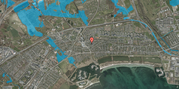 Oversvømmelsesrisiko fra vandløb på Kollerupparken 22, 2665 Vallensbæk Strand