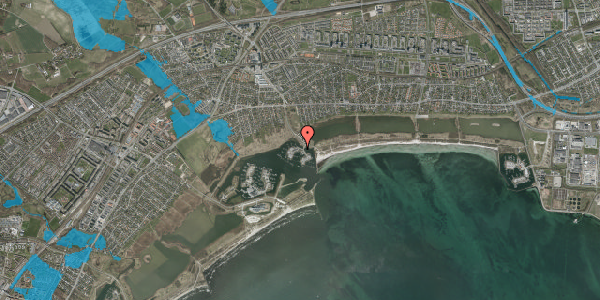 Oversvømmelsesrisiko fra vandløb på Krabben 7, 2665 Vallensbæk Strand