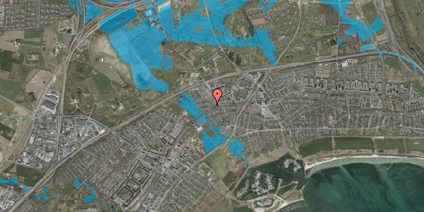 Oversvømmelsesrisiko fra vandløb på Liselundsvej 7, 2665 Vallensbæk Strand