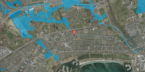 Oversvømmelsesrisiko fra vandløb på Mejsebo 1, 2665 Vallensbæk Strand