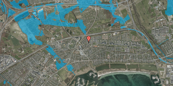 Oversvømmelsesrisiko fra vandløb på Mejsebo 10, 2665 Vallensbæk Strand