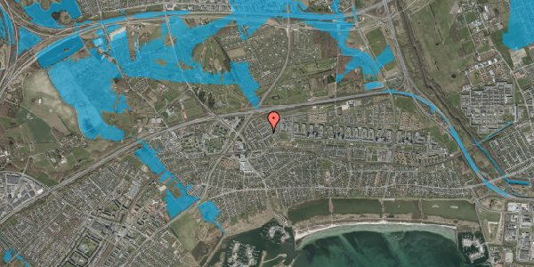Oversvømmelsesrisiko fra vandløb på Mejsebo 11, 2665 Vallensbæk Strand
