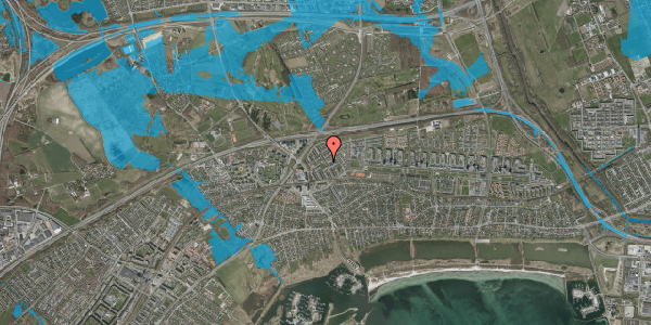 Oversvømmelsesrisiko fra vandløb på Mejsebo 12, 2665 Vallensbæk Strand