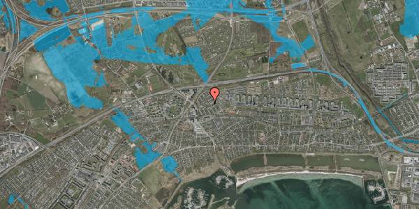 Oversvømmelsesrisiko fra vandløb på Mejsebo 18, 2665 Vallensbæk Strand