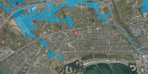 Oversvømmelsesrisiko fra vandløb på Mejsebo 24, 2665 Vallensbæk Strand
