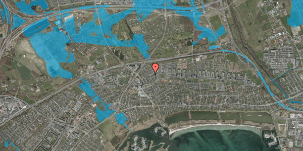 Oversvømmelsesrisiko fra vandløb på Mejsebo 31, 2665 Vallensbæk Strand