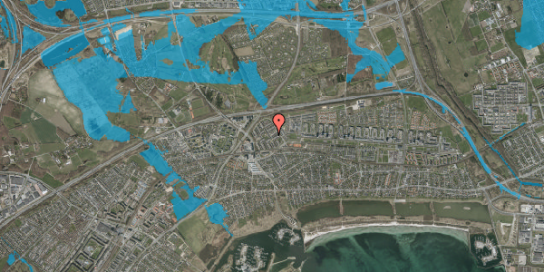 Oversvømmelsesrisiko fra vandløb på Mejsebo 33, 2665 Vallensbæk Strand