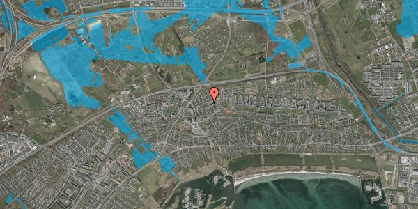 Oversvømmelsesrisiko fra vandløb på Mejsebo 35, 2665 Vallensbæk Strand