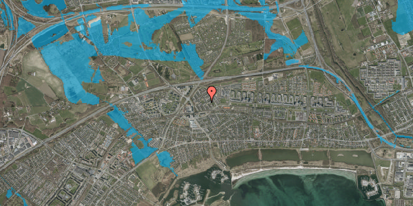 Oversvømmelsesrisiko fra vandløb på Mejsebo 36, 2665 Vallensbæk Strand