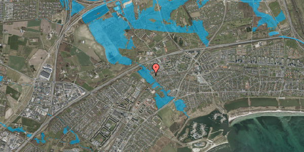 Oversvømmelsesrisiko fra vandløb på Nysøvej 39, 2665 Vallensbæk Strand