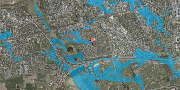 Oversvømmelsesrisiko fra vandløb på Pilehavevænge 85, 2625 Vallensbæk
