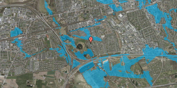Oversvømmelsesrisiko fra vandløb på Rendsagervej 243, 2625 Vallensbæk