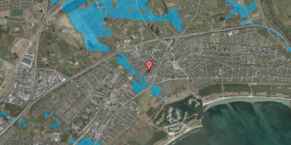 Oversvømmelsesrisiko fra vandløb på Risingevej 25, 2665 Vallensbæk Strand