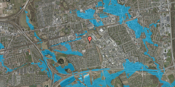 Oversvømmelsesrisiko fra vandløb på Rosenlunden 21, 1. tv, 2625 Vallensbæk