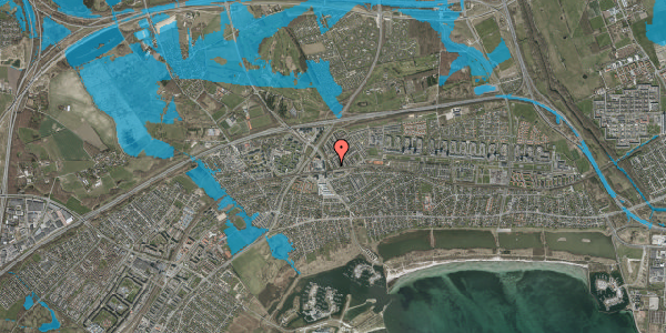Oversvømmelsesrisiko fra vandløb på Rævebo 6, 2665 Vallensbæk Strand