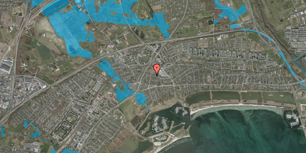 Oversvømmelsesrisiko fra vandløb på Selsøvej 45, 2665 Vallensbæk Strand