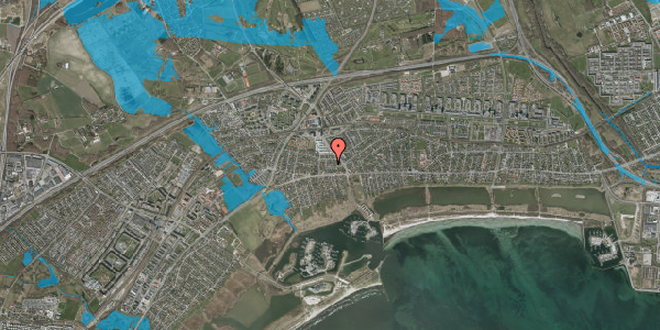 Oversvømmelsesrisiko fra vandløb på Skærsøvej 20, 2665 Vallensbæk Strand