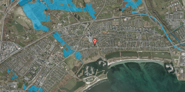 Oversvømmelsesrisiko fra vandløb på Skærsøvej 23, 2665 Vallensbæk Strand