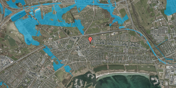 Oversvømmelsesrisiko fra vandløb på Spættebo 3, 2665 Vallensbæk Strand