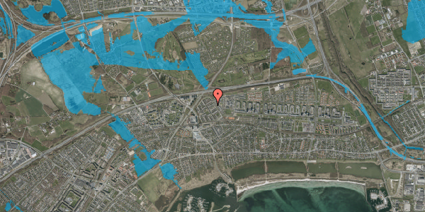Oversvømmelsesrisiko fra vandløb på Stærebo 11, 2665 Vallensbæk Strand