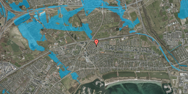 Oversvømmelsesrisiko fra vandløb på Stærebo 13, 2665 Vallensbæk Strand