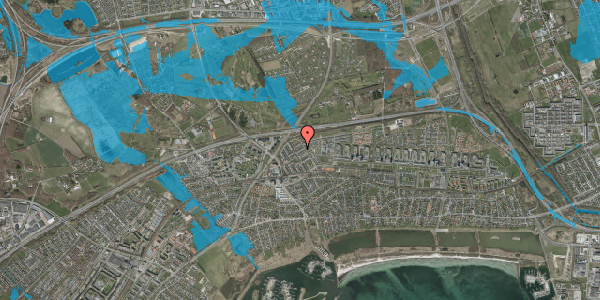 Oversvømmelsesrisiko fra vandløb på Stærebo 18, 2665 Vallensbæk Strand