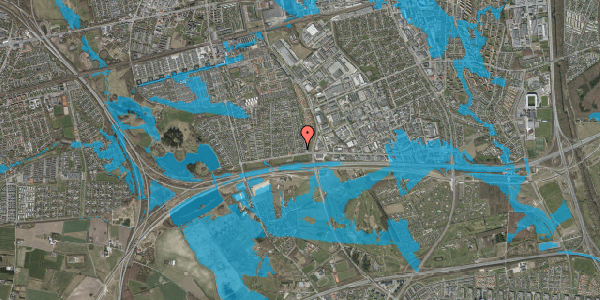Oversvømmelsesrisiko fra vandløb på Syvhøjvænge 8, 2625 Vallensbæk