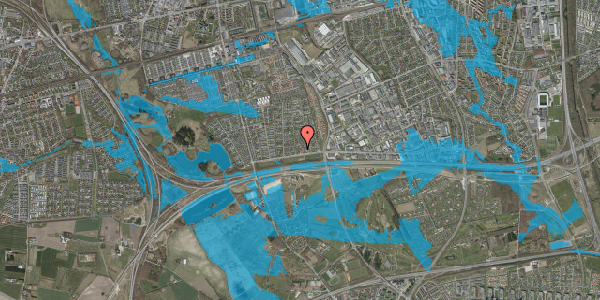 Oversvømmelsesrisiko fra vandløb på Syvhøjvænge 19, 2625 Vallensbæk