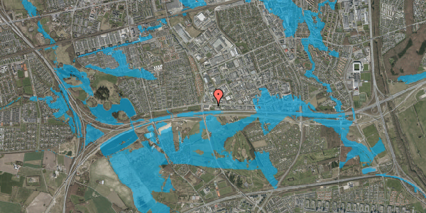 Oversvømmelsesrisiko fra vandløb på Vallensbækvej 67, 2625 Vallensbæk