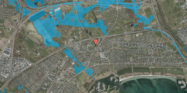 Oversvømmelsesrisiko fra vandløb på Vejlegårdsparken 8, st. tv, 2665 Vallensbæk Strand