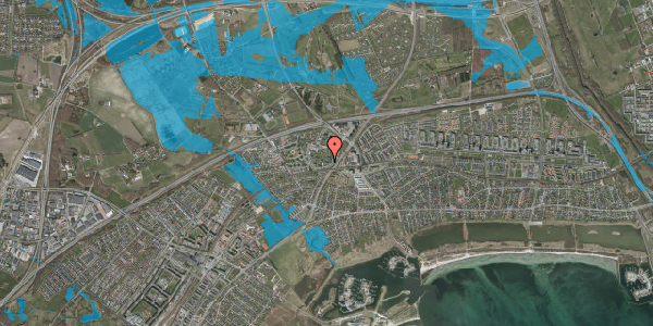Oversvømmelsesrisiko fra vandløb på Vejlegårdsparken 32, st. 8, 2665 Vallensbæk Strand