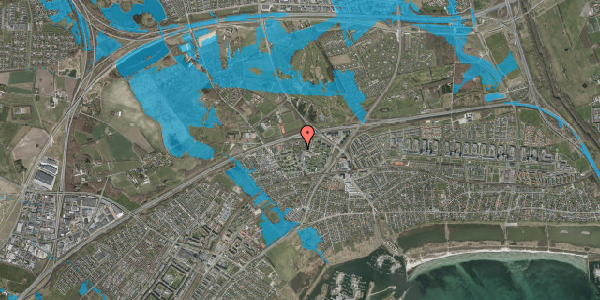 Oversvømmelsesrisiko fra vandløb på Vejlegårdsparken 82, st. tv, 2665 Vallensbæk Strand