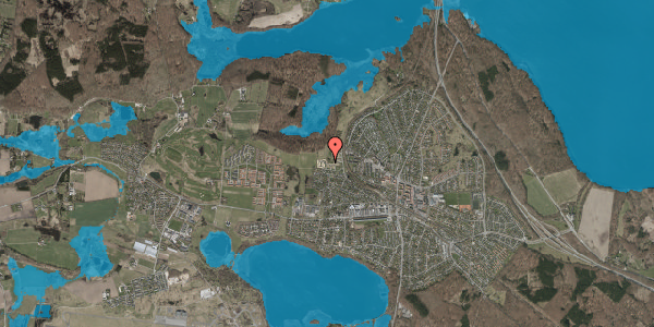 Oversvømmelsesrisiko fra vandløb på Sækkedamsvej 74, 3500 Værløse