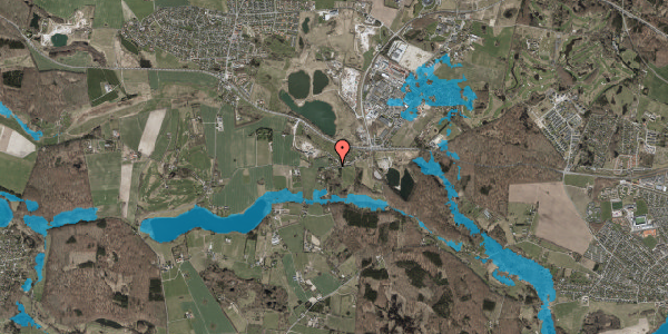 Oversvømmelsesrisiko fra vandløb på Bastrupvej 17, 3540 Lynge