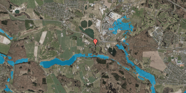 Oversvømmelsesrisiko fra vandløb på Bastrupvej 18, 3540 Lynge