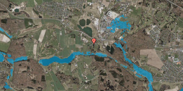 Oversvømmelsesrisiko fra vandløb på Bastrupvej 27, 1. , 3540 Lynge