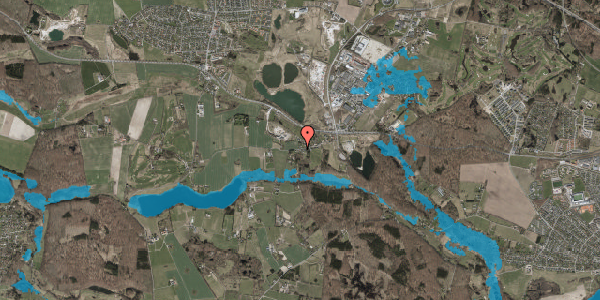 Oversvømmelsesrisiko fra vandløb på Bastrupvej 37, 3540 Lynge