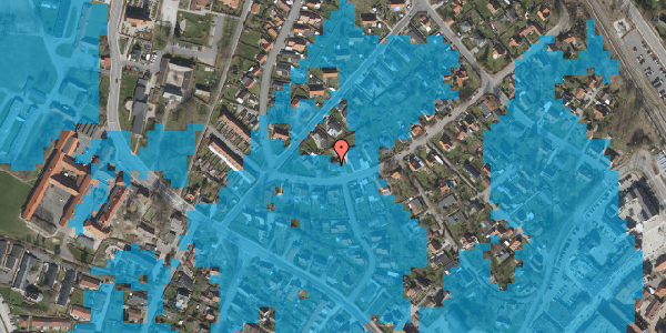 Oversvømmelsesrisiko fra vandløb på Kirsebæralle 16, 3450 Allerød