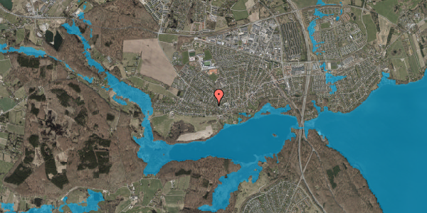 Oversvømmelsesrisiko fra vandløb på Hestetangsvej 8, 3520 Farum