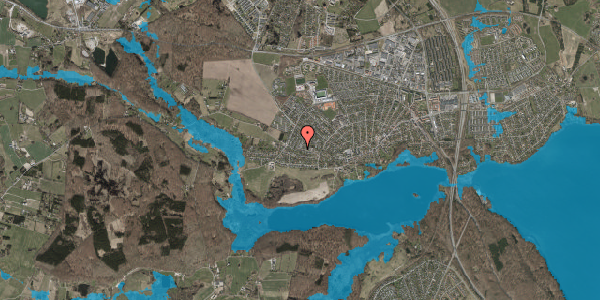 Oversvømmelsesrisiko fra vandløb på Hestetangsvej 55, 3520 Farum