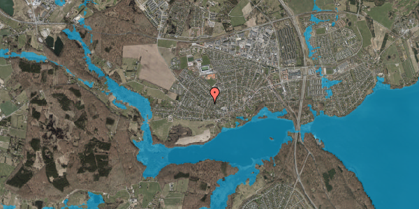 Oversvømmelsesrisiko fra vandløb på Lillevangsvej 38, 3520 Farum