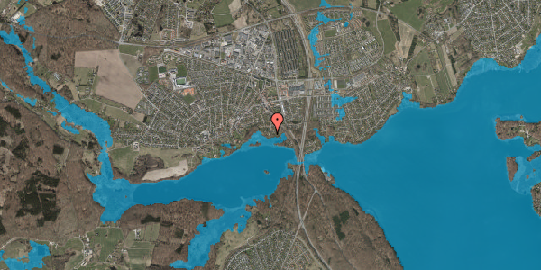 Oversvømmelsesrisiko fra vandløb på O B Muusvej 17, 3520 Farum